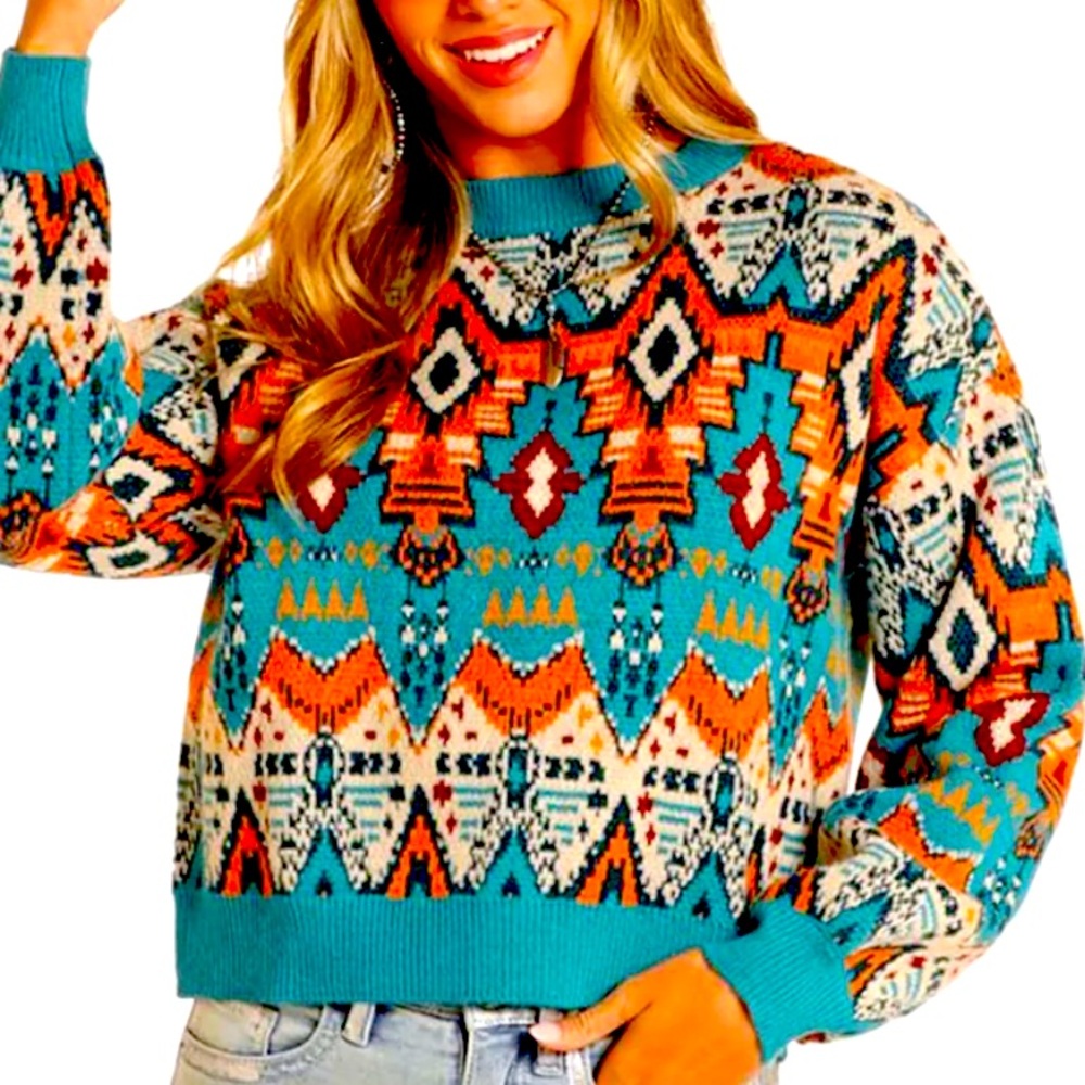 Rock&Roll Brand Aztec Pattern Sweater